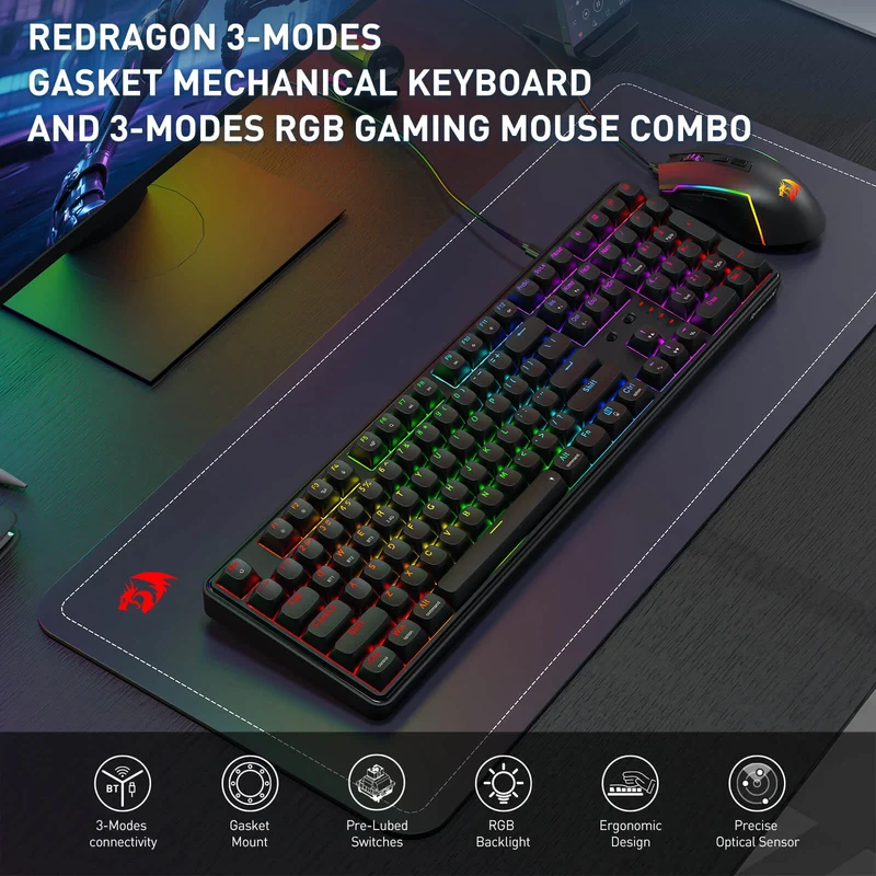 S163 3-Mode Wireless Gaming Keyboard & Mouse