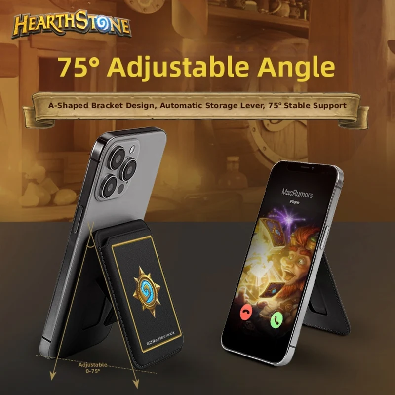 Hearthstone Magnetic Wallet Doubles as Phone Stand