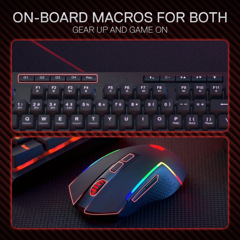 (Open-box) RYLO PRO S142 Membrane Keyboard & Mouse Tri-Mode Combo