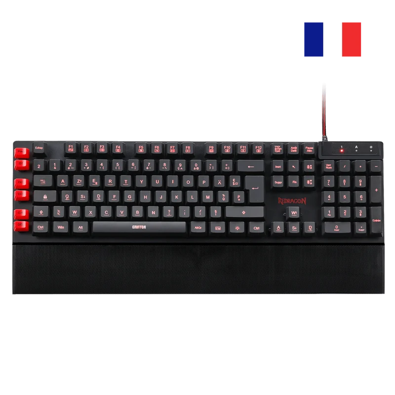 GRIFFON K505 Clavier De Jeu À Membrane Filaire (French Layout Only)