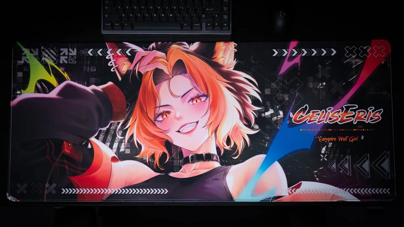 CelisEris "Spectral Wolf" Gaming Deskmat