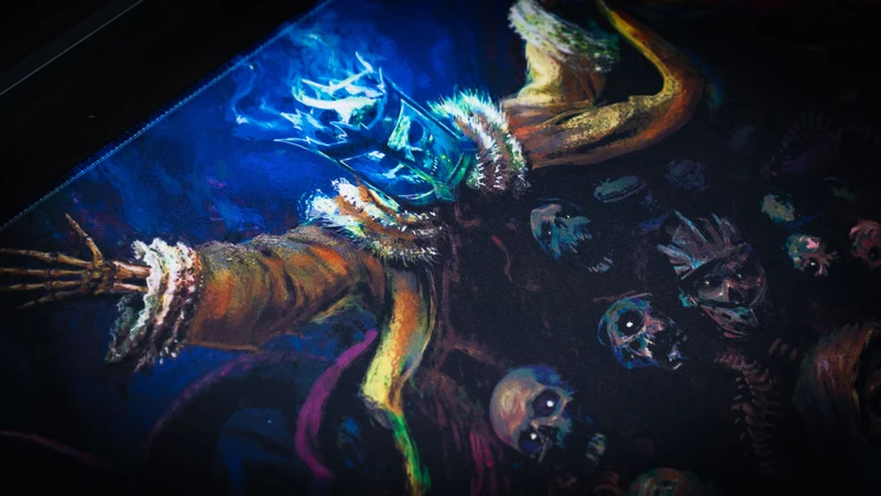 Grim Kleaper "Dominion of the Dark" Gaming Desk Mat