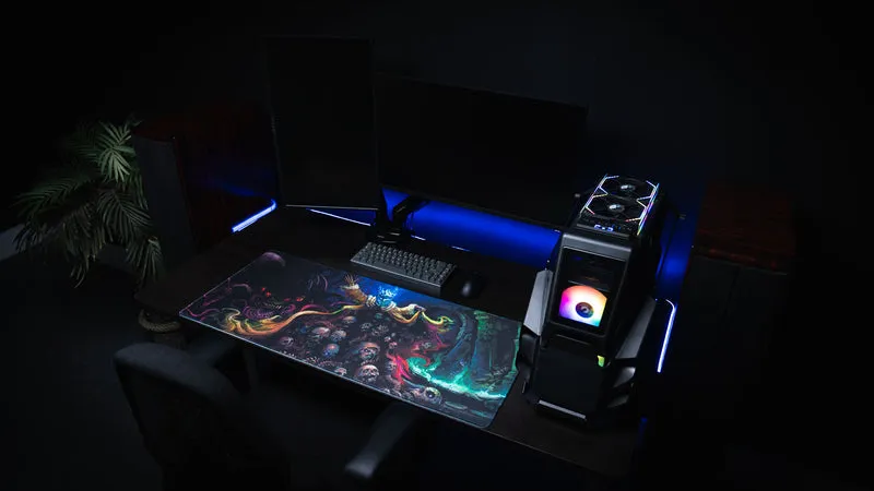 Grim Kleaper "Dominion of the Dark" Gaming Desk Mat
