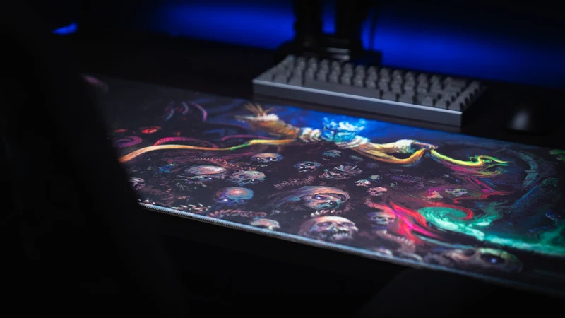 Grim Kleaper "Dominion of the Dark" Gaming Desk Mat