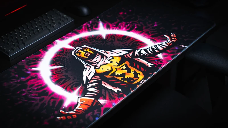 Grim Kleaper "Spare Them" Gaming Desk Mat