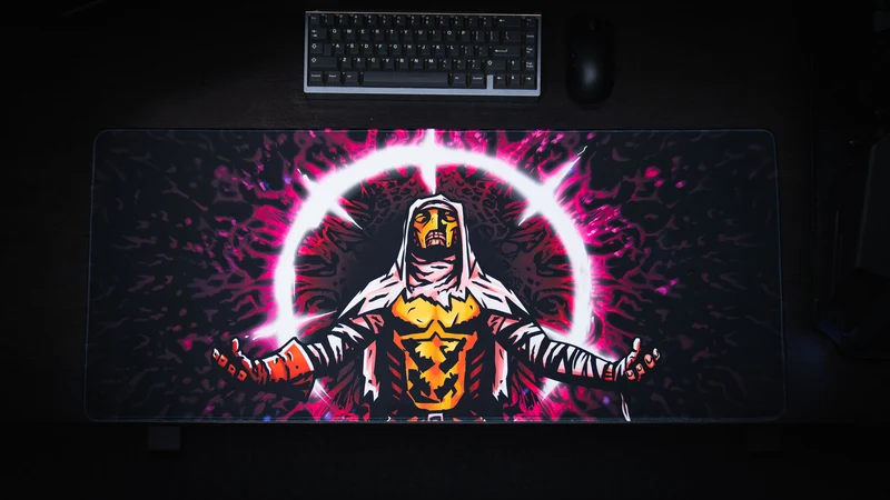 Grim Kleaper "Spare Them" Gaming Desk Mat