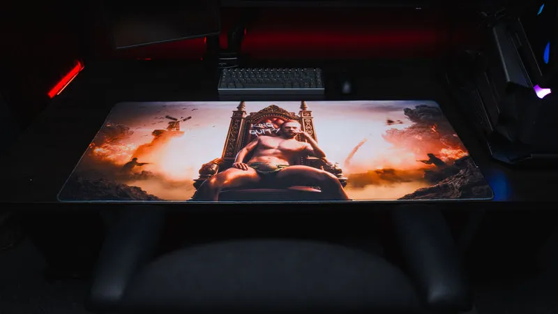 Epic Trolling "King Guppy's Throne" — Gaming Desk mat