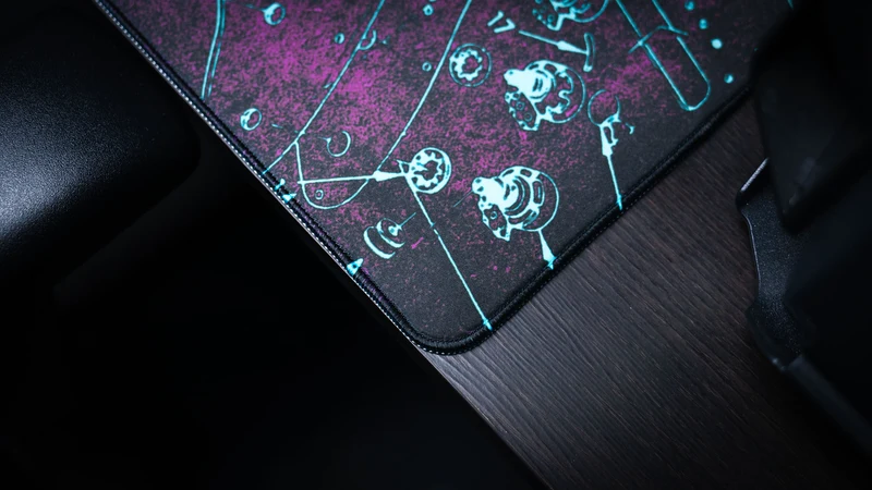 Official Fender Stratocaster Blueprint (Purple) - Desk Mat