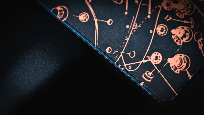 Official Fender "Stratocaster Blueprint" (Gold) - Desk Mat