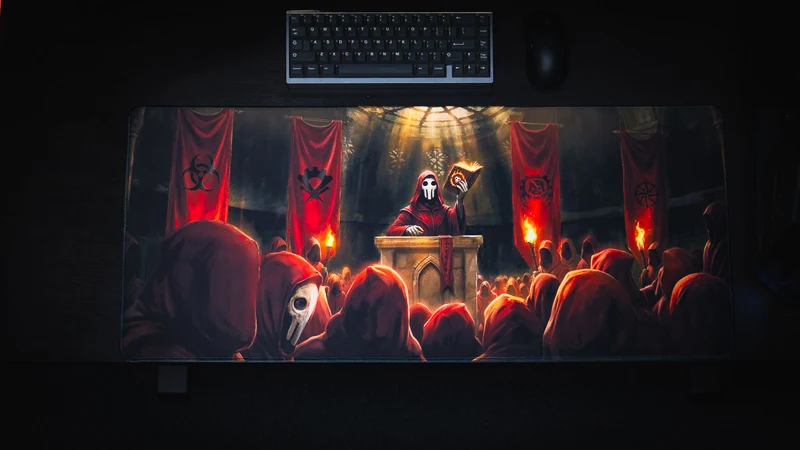 "Crimson Convocation" — Pravus Deskmat
