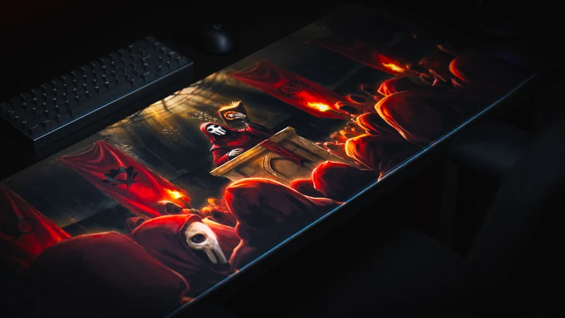"Crimson Convocation" — Pravus Deskmat