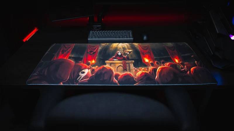 "Crimson Convocation" — Pravus Deskmat