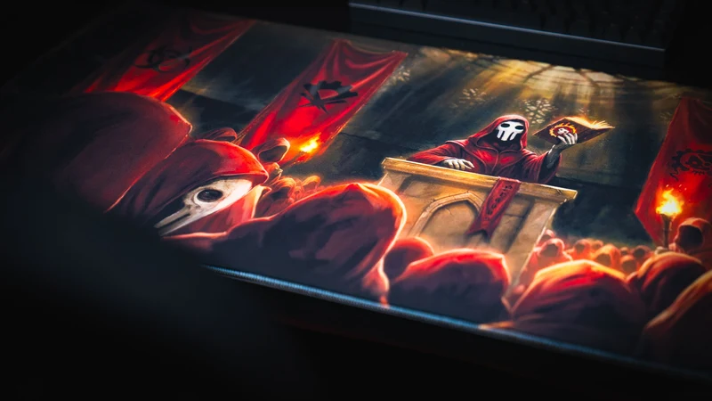 "Crimson Convocation" — Pravus Deskmat