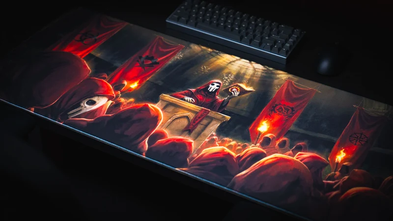"Crimson Convocation" — Pravus Deskmat
