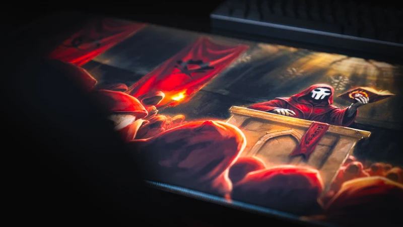 "Crimson Convocation" — Pravus Deskmat