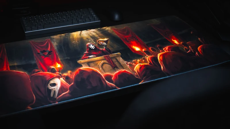 "Crimson Convocation" — Pravus Deskmat