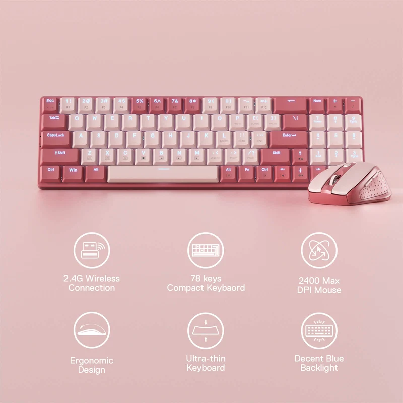 (Open-box) BS8772 Wireless Keyboard and Mouse Combo
