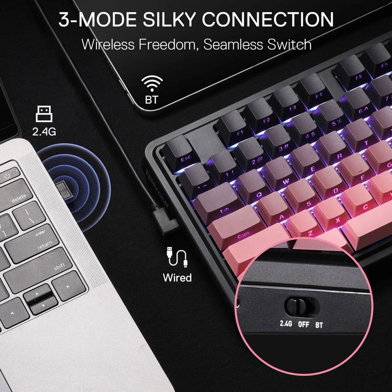 ANTONIUM K728 PRO (Side Printed PBT Keycaps)
