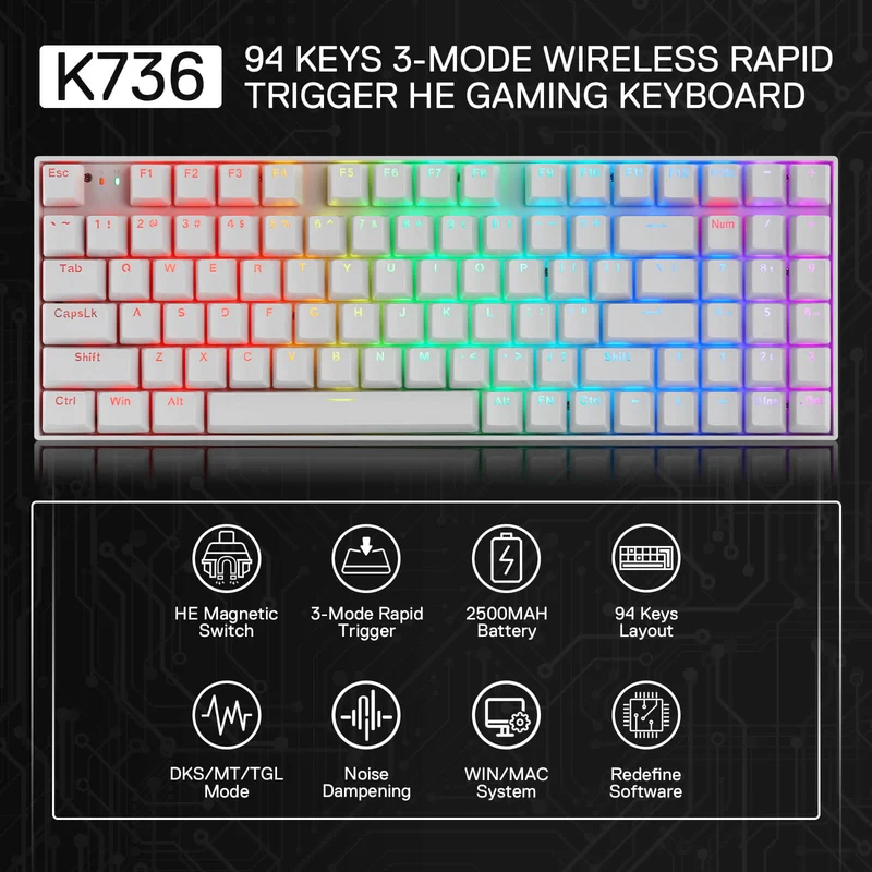 NEPHRITE K736 PRO (Magnetic Hall Effect Keyboard)