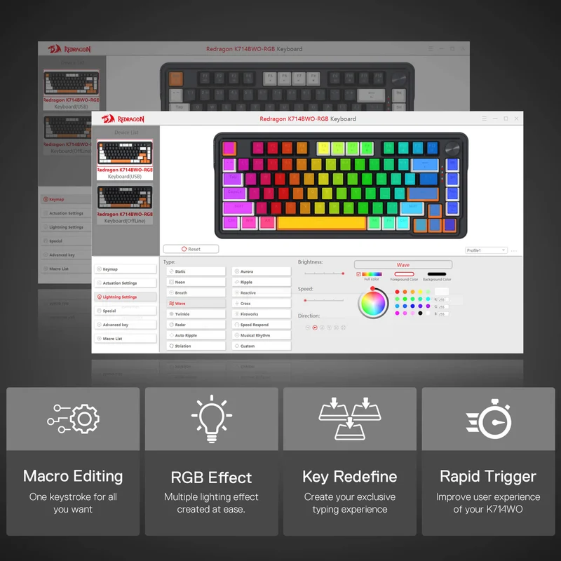LANDSHAKER K714 (Magnetic Hall Effect Keyboard)