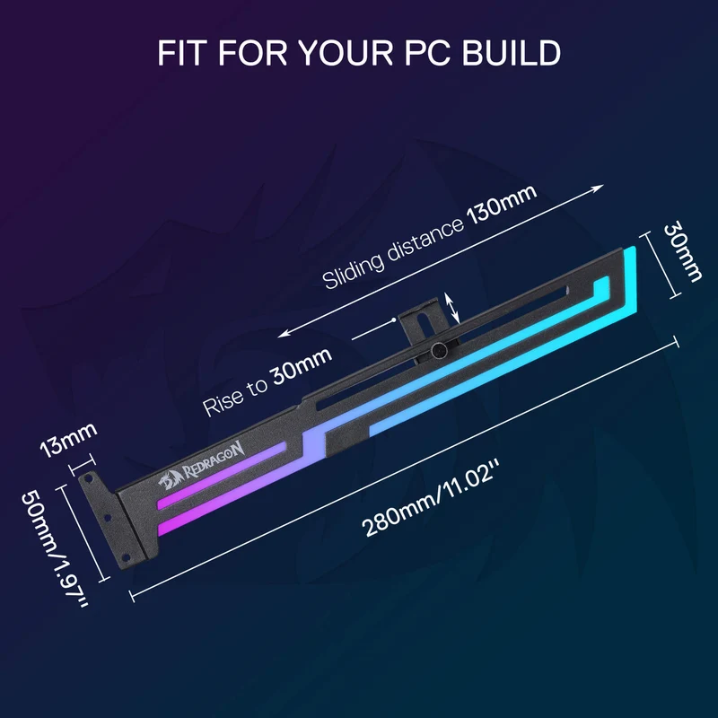 GCP03 ARGB GPU Support Bracket