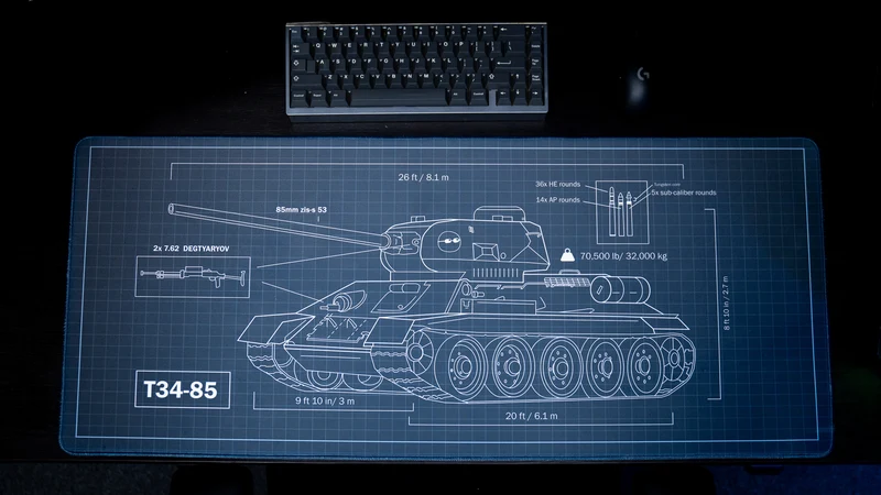 "T-34 Schematic" — Jimarkus Deskmat