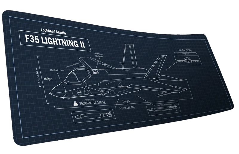 "F-35 Schematic" — Jimarkus Deskmat