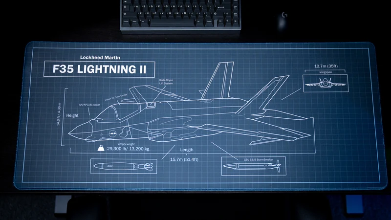 "F-35 Schematic" — Jimarkus Deskmat