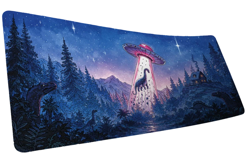 "Dino Abduction" — Keenling Deskmat