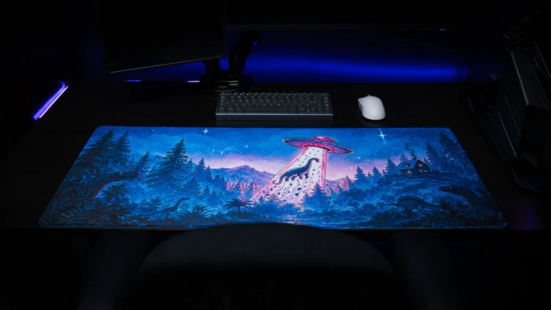 "Dino Abduction" — Keenling Deskmat