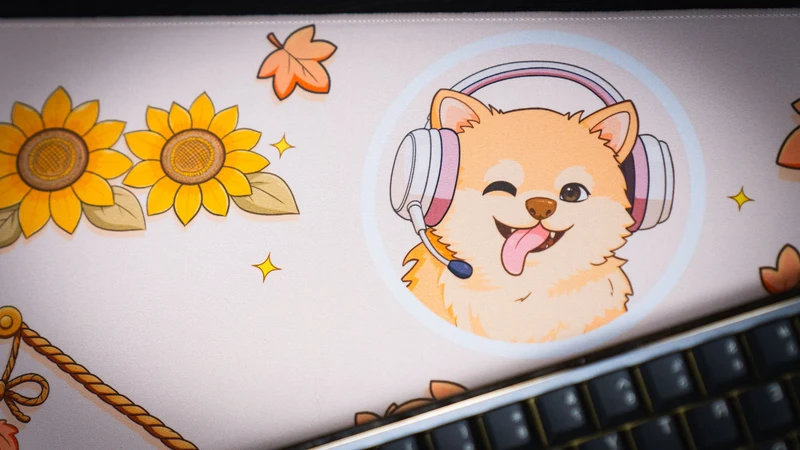 "Welcome to the Leaf Pile" — Autumn Deskmat