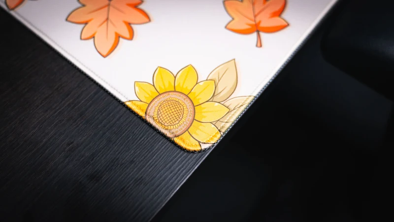 "Welcome to the Leaf Pile" — Autumn Deskmat