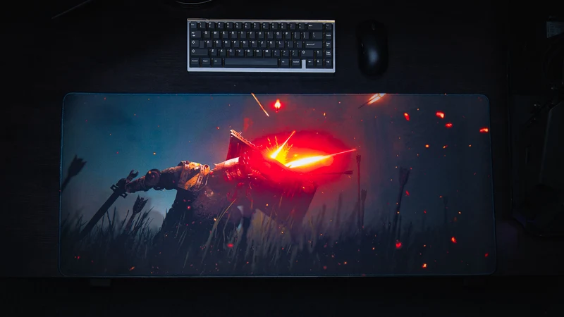 "Ricochet" — Rust Deskmat