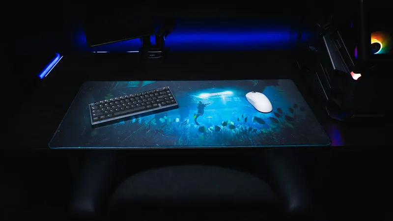 "Labs Breach" — Rust Deskmat
