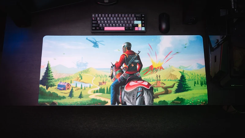 "Willy and his Horse" — Skier Deskmat