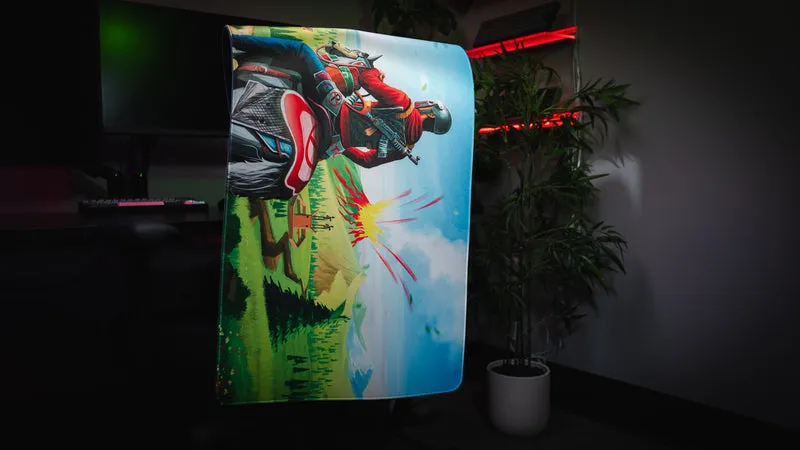 "Willy and his Horse" — Skier Deskmat