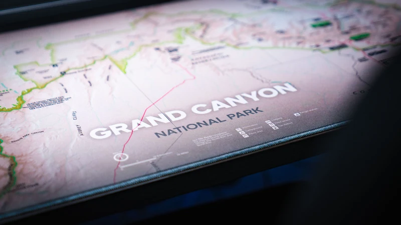 "Grand Canyon Map (Green)" — National Park Maps Deskmat