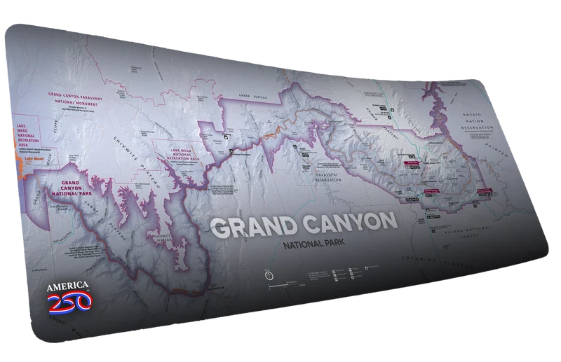 "Grand Canyon Map (Purple)" — America 250 Deskmat