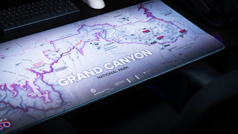 "Grand Canyon Map (Purple)" — America 250 Deskmat