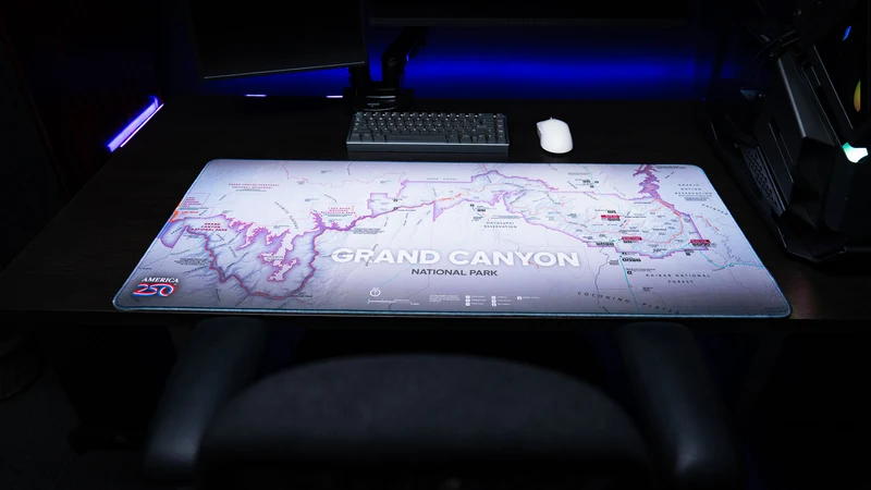 "Grand Canyon Map (Purple)" — America 250 Deskmat