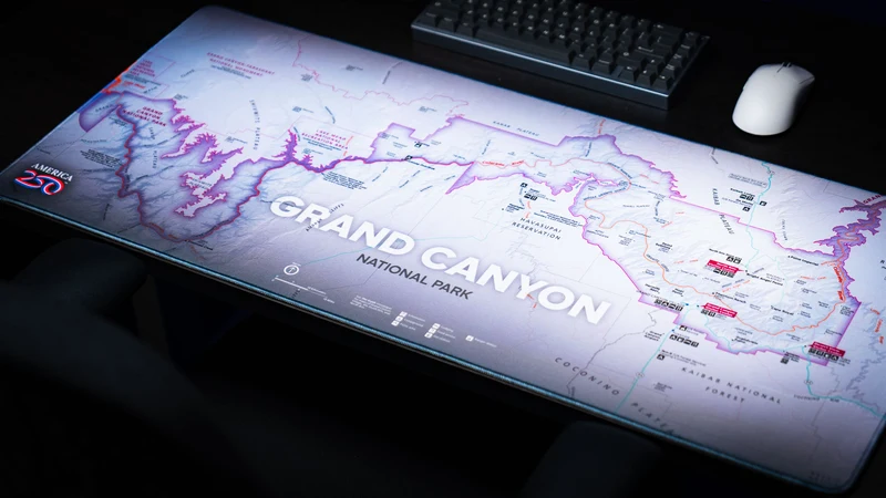 "Grand Canyon Map (Purple)" — America 250 Deskmat