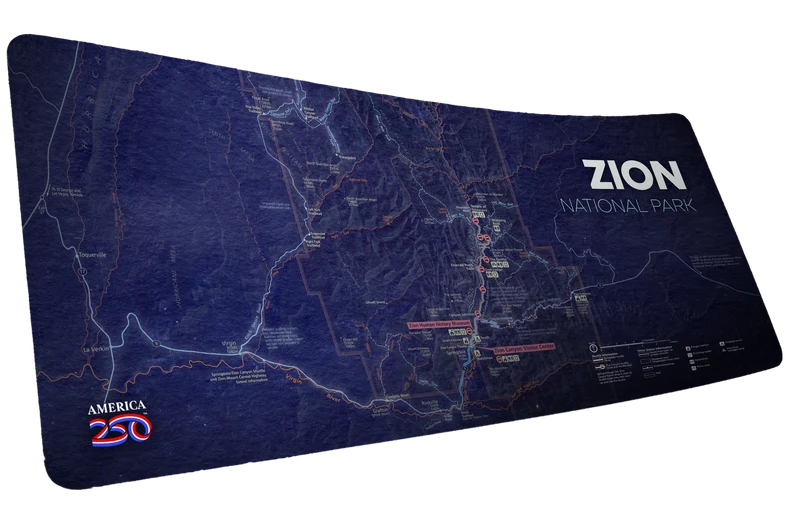 "Map of Zion" — America 250 Deskmat