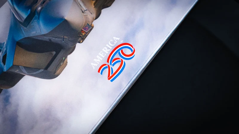 "Freedom in the Sky" — America 250 Deskmat