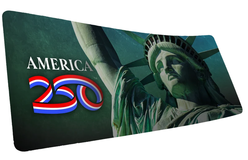 "Close up Statue of Liberty" — America 250 Deskmat