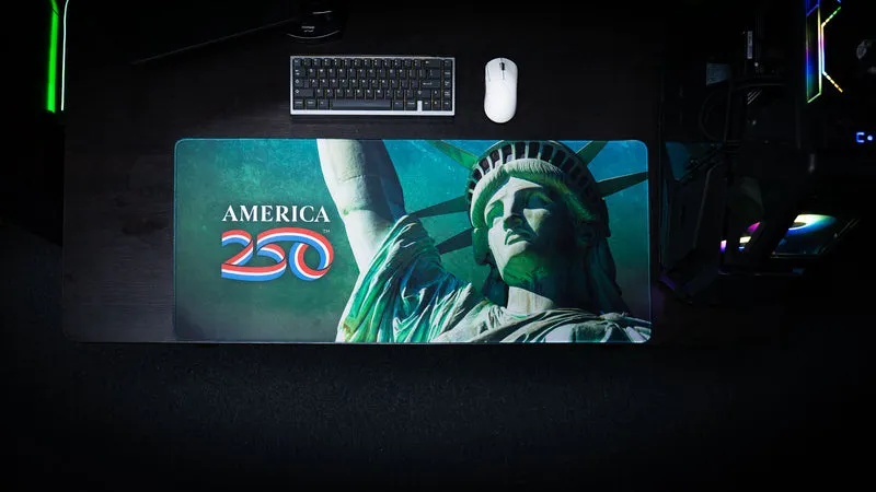 "Close up Statue of Liberty" — America 250 Deskmat