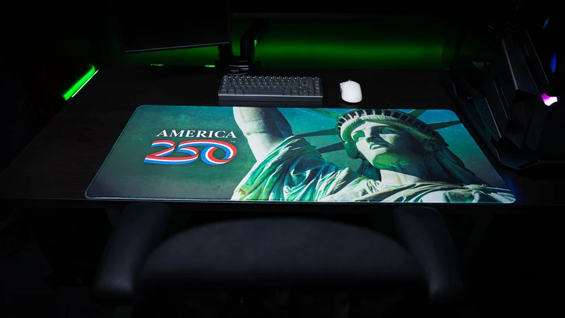 "Close up Statue of Liberty" — America 250 Deskmat