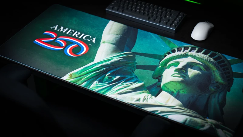 "Close up Statue of Liberty" — America 250 Deskmat