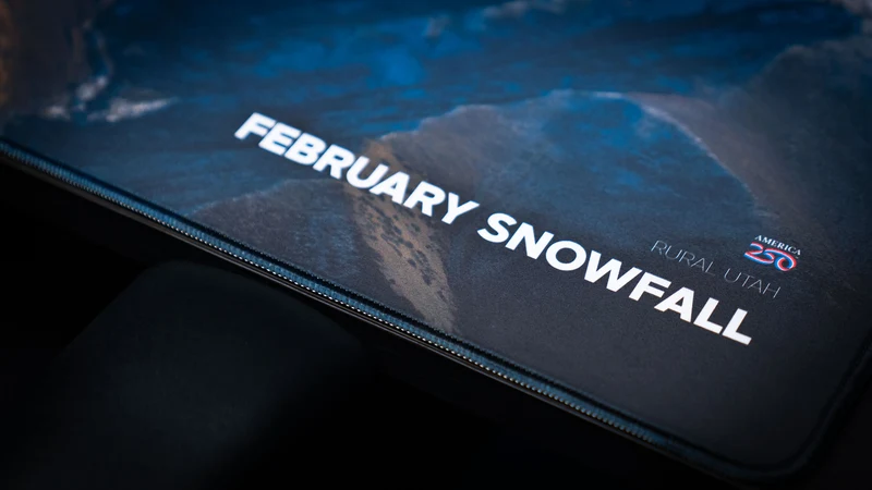 "February Snowfall" — America 250 Deskmat
