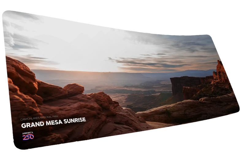 "Grand Mesa Sunrise" — America 250 Deskmat