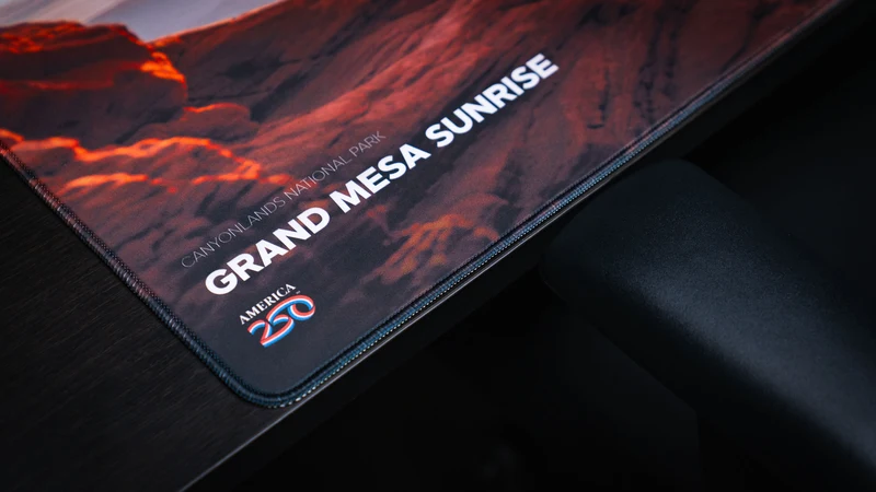 "Grand Mesa Sunrise" — America 250 Deskmat